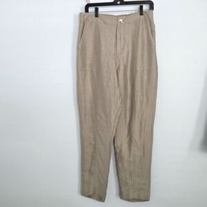 H by Halston Linen Blend Light Sage Pants